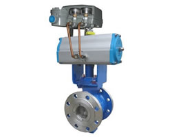 气动V型调节球阀