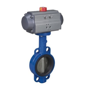 气动对夹式软密封蝶阀