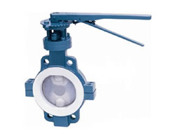 手动对夹式衬氟蝶阀