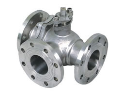 法兰连接三通球阀